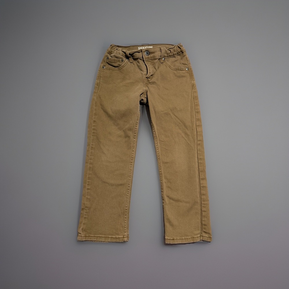 levi strauss & co athletic tan pants, youth 8R, adjustable waist